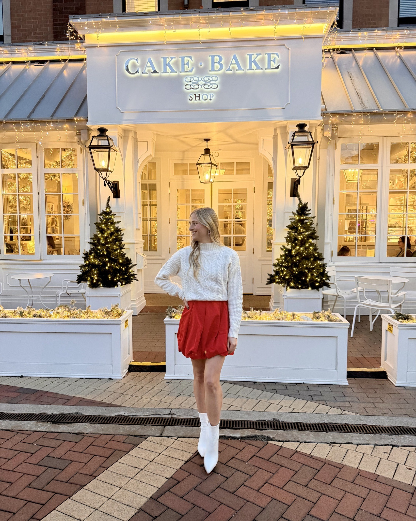 LOVE this Old Navy outfit! Classy mockneck sweater + adorable bubble skirt with a stretchy waistband = holiday chic ❤️🤍 
Xs in both TTS. Booties 7 - size up 1/2 🎁🎁🎁🎁🎁🎁🎁🎁🎁🎁🎁🎁🎁🎁🎁🎁
. red bubble skirt. christmas outfit. holiday outfit. christmas party outfit. holiday party look. festive outfit. festive fashion. cozy holiday outfit. winter outfit inspo. holiday style. christmas day outfit. nye outfit idea. girly holiday outfit. cute christmas outfit. bows trend. red skirt outfit. winter fashion finds. holiday wardrobe. gift guide outfit. trending holiday outfit.  Holiday party outfit. Winter boots. Fall boots. White booties  

#LTKFindsUnder50 #LTKHoliday