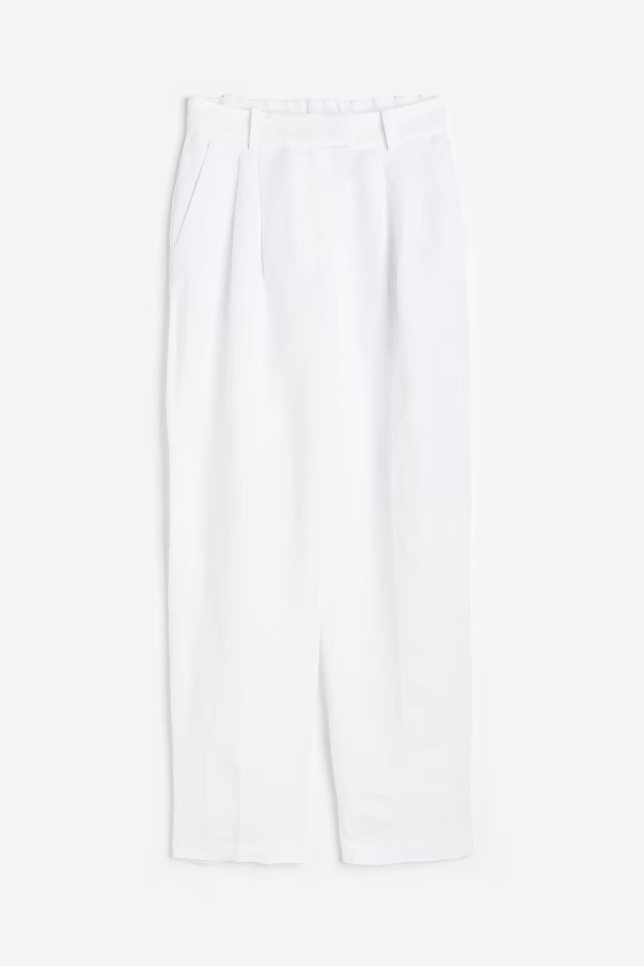 Hose aus Leinenmischung - Weiß - Ladies | H&M AT | H&M (DE, AT, CH, NL, FI)