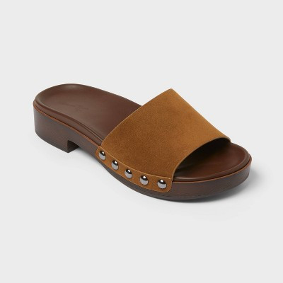 Women’s Hera Western Sandals with Memory Foam Insole - Universal Thread™ Brown 6.5 | Target
