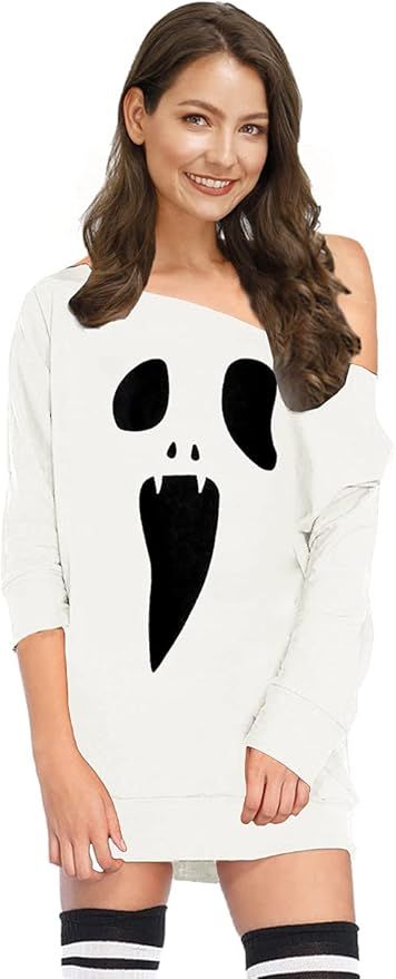 For G and PL Women's Halloween Off Shoulder 3/4 Sleeve Tops | Amazon (US)