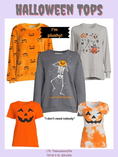 Halloween outfits, plush Jack o’lantern pullover, skeleton sweatshirt, Halloween tunic tee, pumpkin shirts, Halloween costumes, Halloween looks, Walmart fashion, casual outfits, fall fashion, fall looks, fall outfits, Walmart finds 

#LTKstyletip #LTKunder50 #LTKHalloween