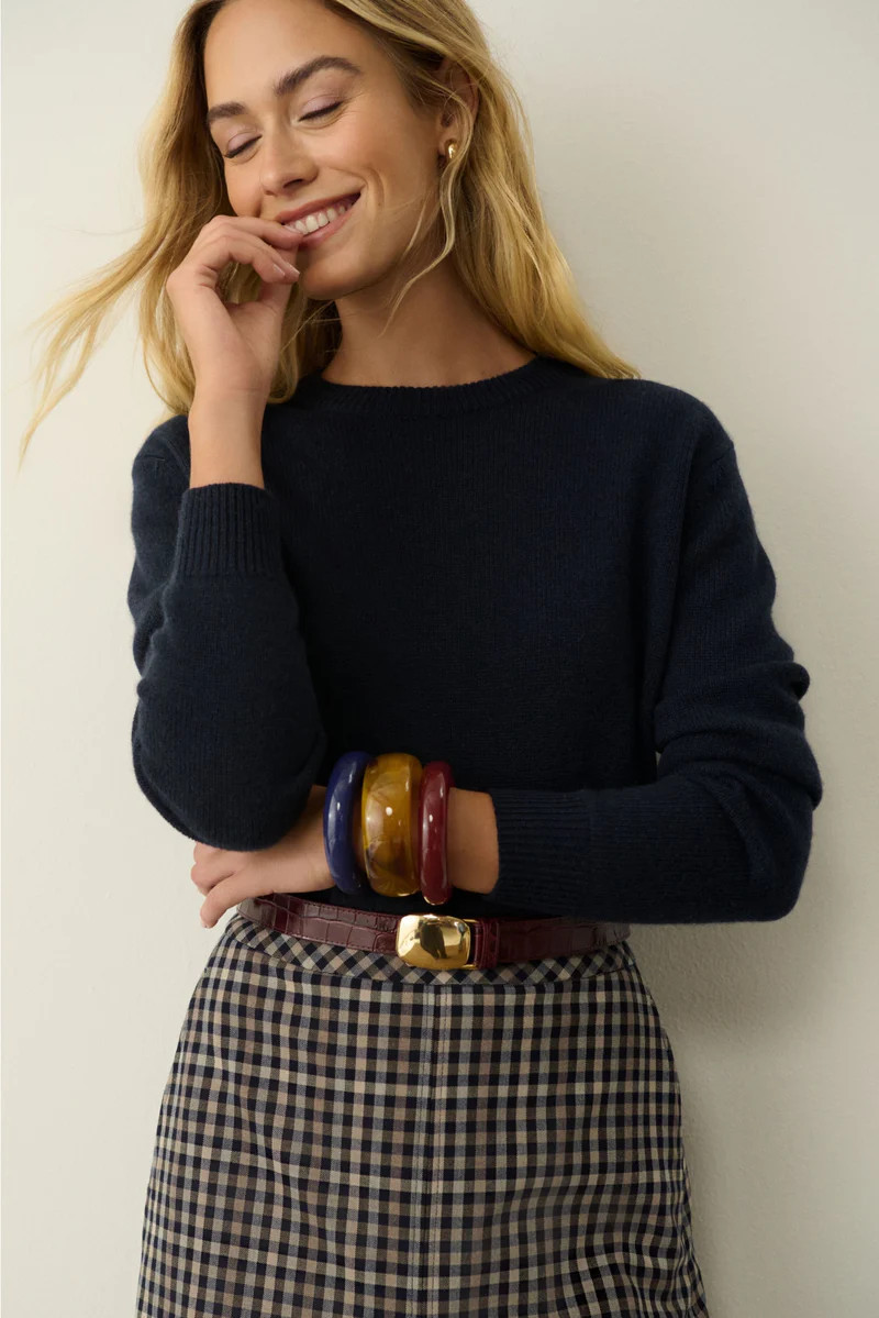 Navy Bodie Boyfriend Cashmere Crewneck Sweater | Tuckernuck (US)