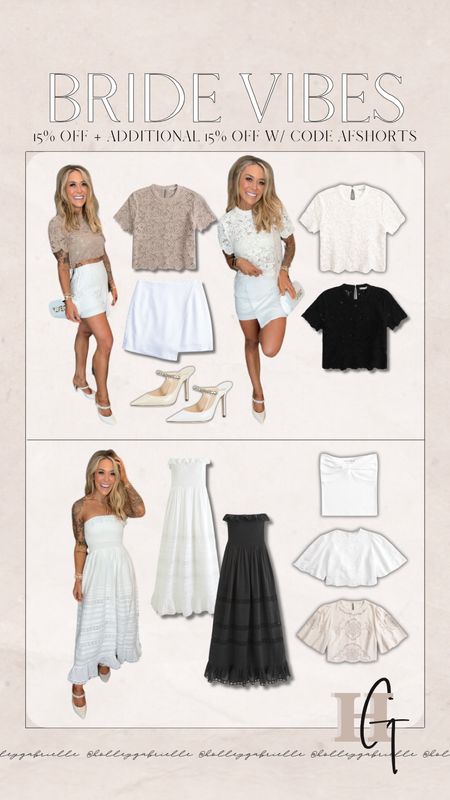 All my bridal inspo fits are on SALE👀💍👰‍♀️15% off then add code AFSHORTS for additional 15% off making it 30% total! So many amazing options! 

Bride to be / Abercrombie sale / sequins / heels / wedding / bridal / Holley Gabrielle 

#LTKFindsUnder50 #LTKWedding #LTKSaleAlert