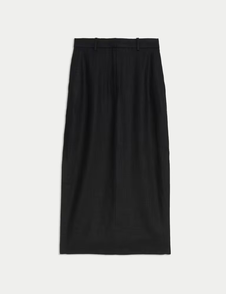Linen Blend Side Split Maxi Column Skirt | Marks & Spencer (UK)
