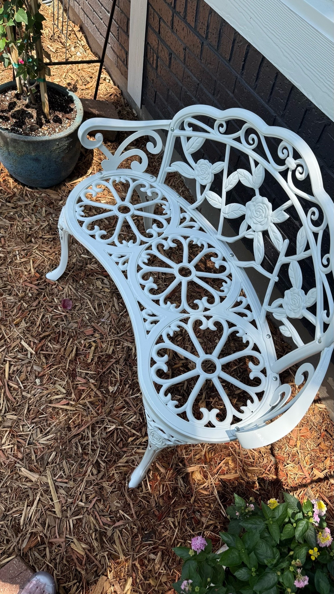 bench and trellis we added to this outdoor space!

#LTKHome