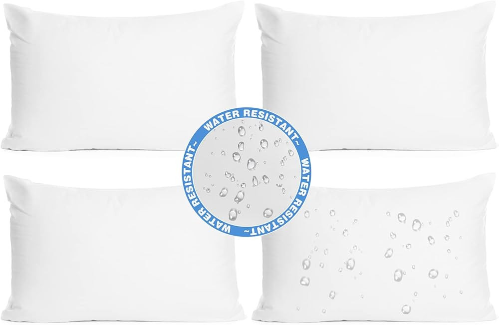 Fixwal Outdoor Pillow Inserts, 12 x 20 Inch Waterproof Pillows Inserts, 4 Pack Pillow Form for Pa... | Amazon (US)