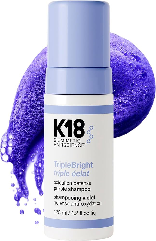 K18 TripleBright Oxidation Defense Purple Shampoo - Non-Staining Blonde Shampoo Removes + Helps P... | Amazon (US)