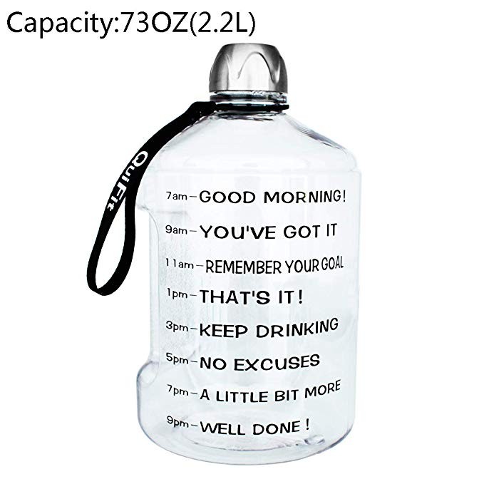BuildLife 1 Gallon Water Bottle Motivational Fitness Workout with Time Marker |Drink More Water D... | Amazon (US)