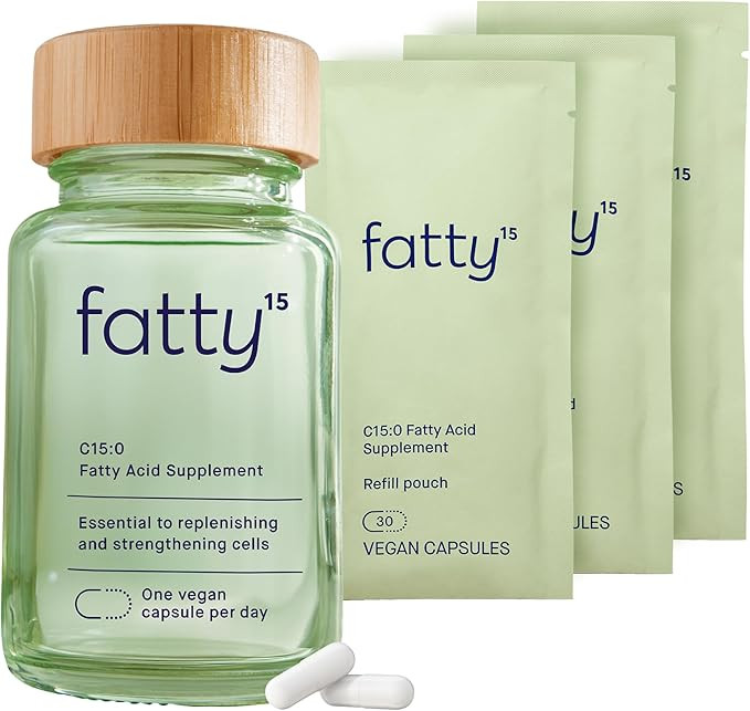 Fatty15 C15:0 Pentadecanoic Acid Supplement The Longevity Nutrient - 90 Vegan Capsules - 3x Cellu... | Amazon (US)