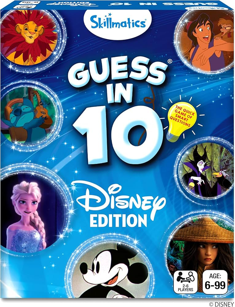 Skillmatics Card Game - Guess in 10 Disney, Perfect for Girls, Boys, Kids, Teens, Adults Who Love... | Amazon (US)