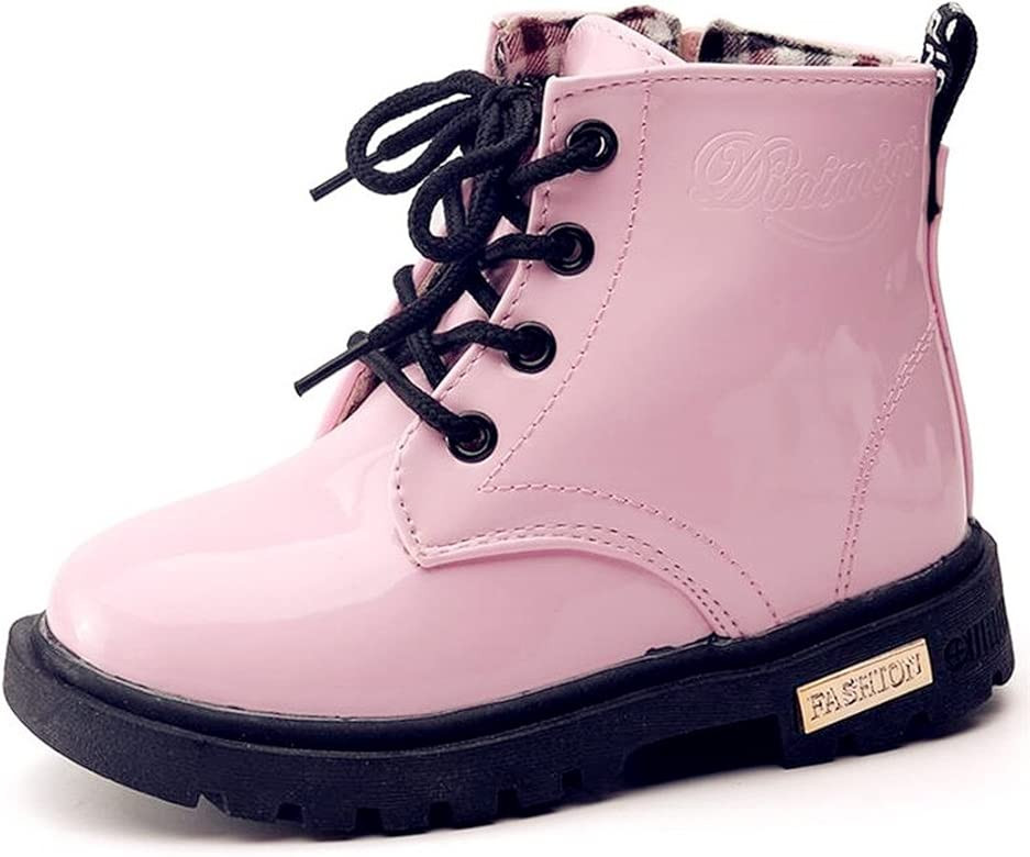 Boy's Girl's Waterproof Side Zipper Lace-Up Ankle Boots (Toddler/Little Kid/Big Kid) | Amazon (US)
