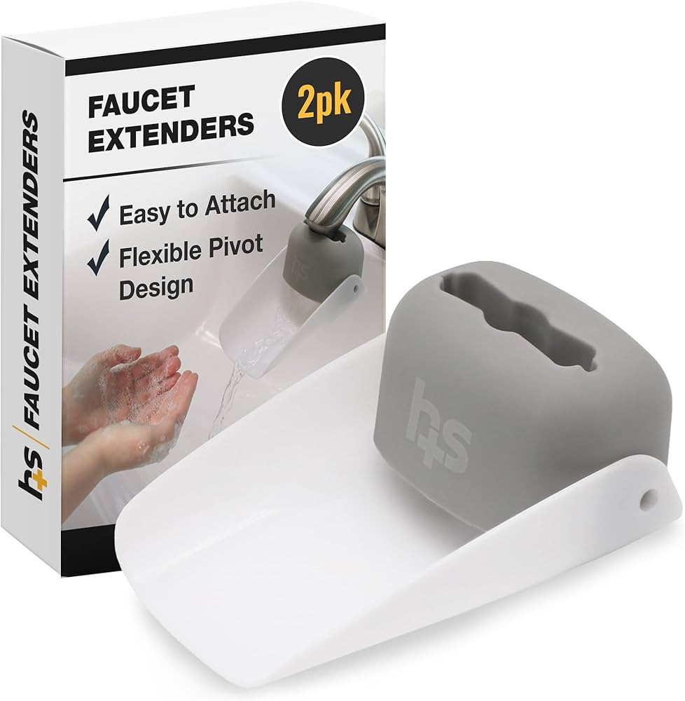 HealthSmart Easy Reach Bathroom Sink Faucet Extender for Toddlers 2-Pack, Adjustable Universal Fi... | Amazon (US)