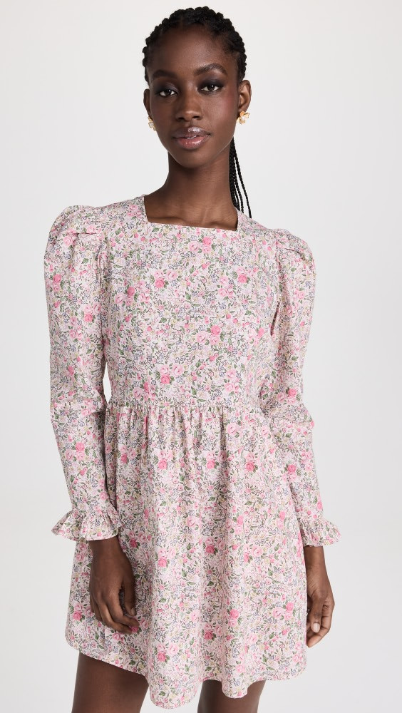 BATSHEVA Square Neck Mini Prairie Dress | Shopbop | Shopbop