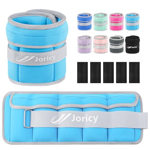 Adjustable Ankle Weights for Women Men Kids 1-5 LBS 1 Pair Wrist Leg Arm Weights with Removable Weight, Strength Training Weight for Jogging, Walking, Running, Fitness, Gym Workout, Sky Blue | Amazon (US)