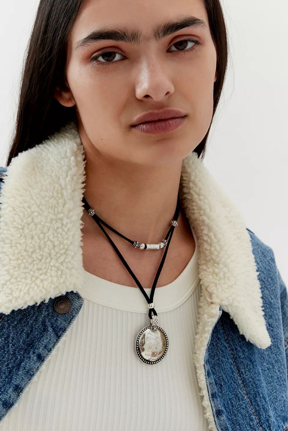 Orion Circular Pendant Layered Necklace | Urban Outfitters (US and RoW)