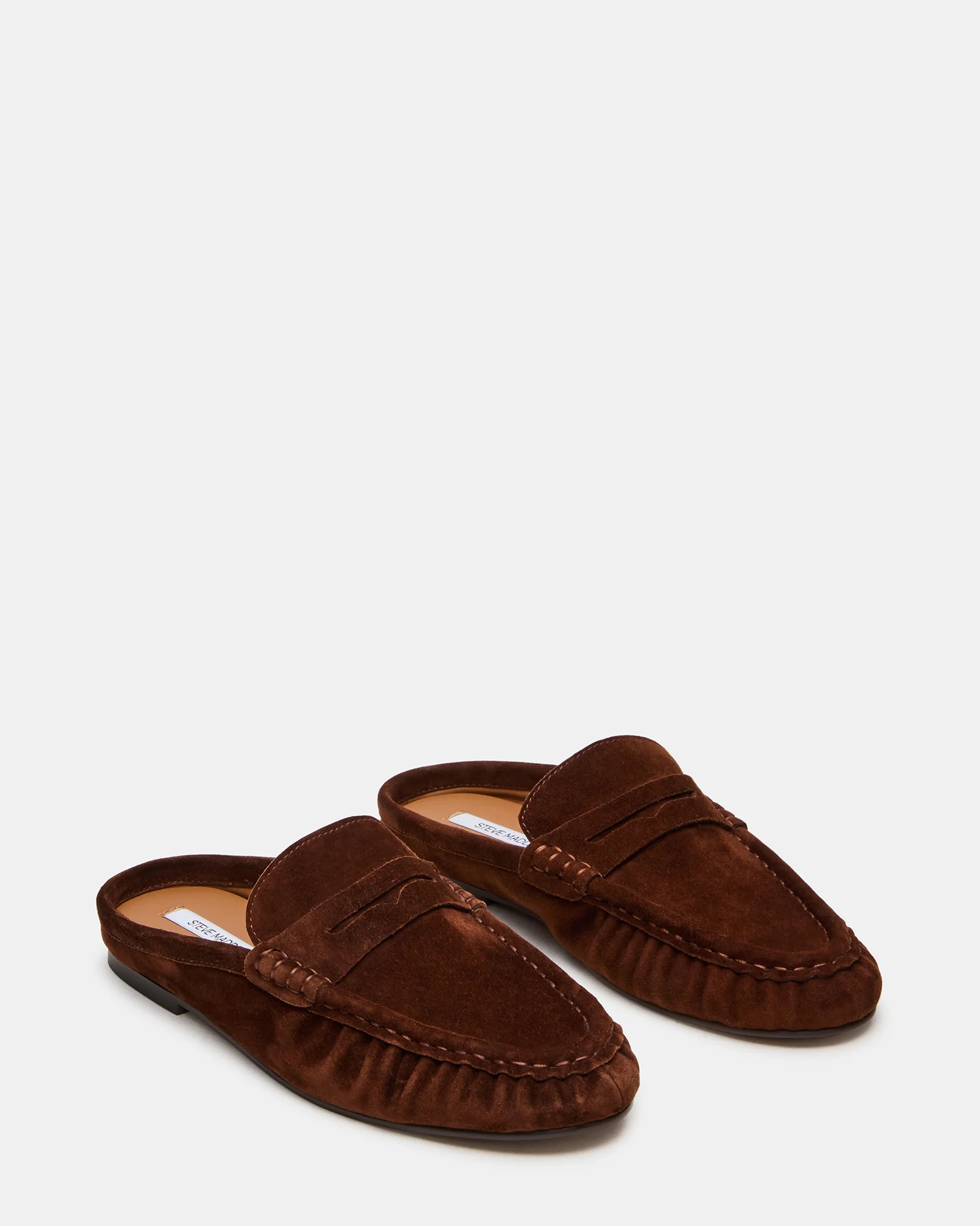 RAFE Umber Suede Slip-On Mule Women's Loafer | Steve Madden (US)