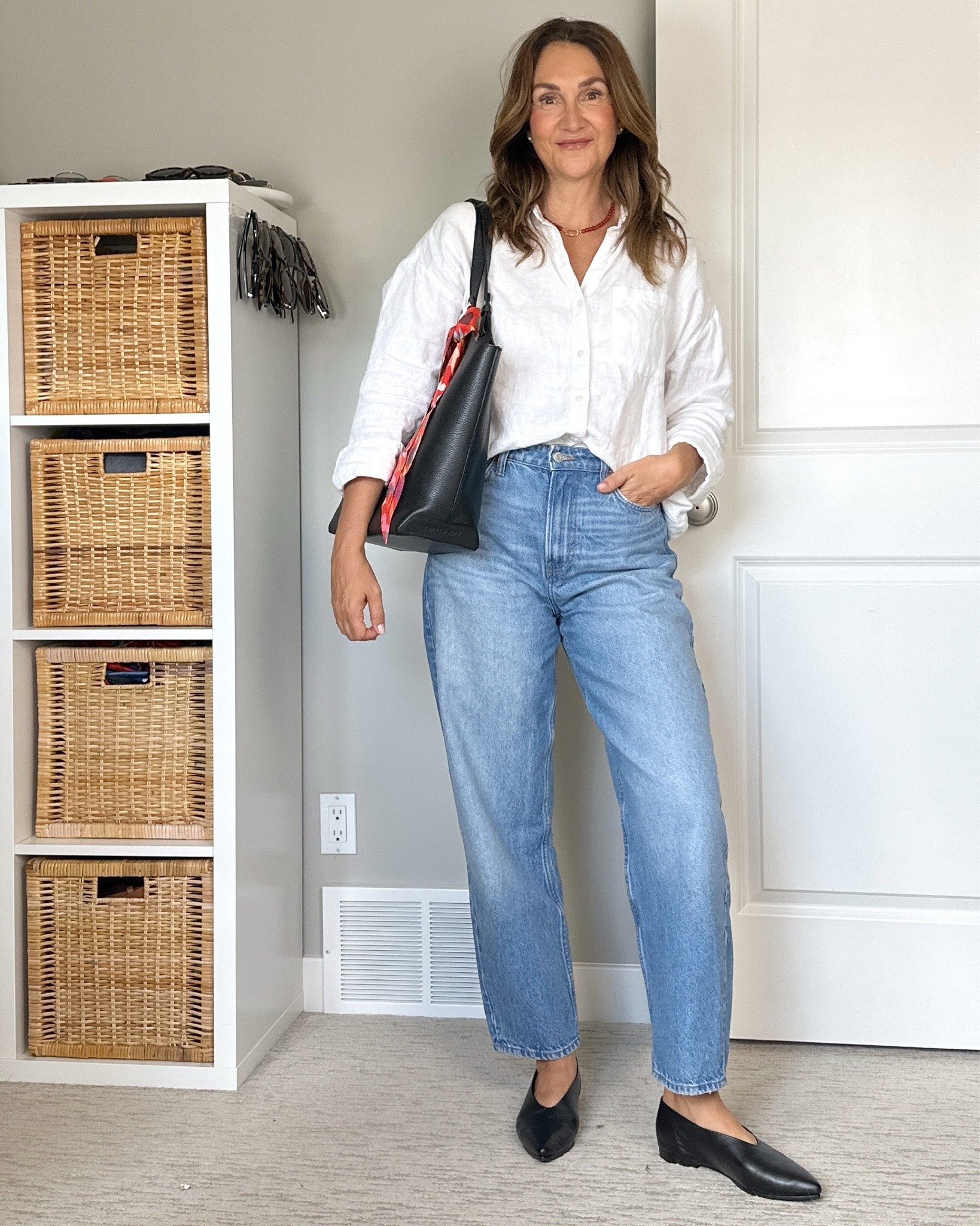 New Poppy Barley shoes, bag and scarf!
Use code CBSTYLED-25 for $25 off orders $200+ online or in store.
The shoes are so comfortable, the leather is so soft. I ended up sizing up 1/2 size for the best fit.
The bag is a beautiful pebbled leather and such a good size. 
The scarf is the perfect size for tying on your bag, it comes with a gold ring that can be used to secure it.

#LTKootd #LTKWorkwear #LTKTall