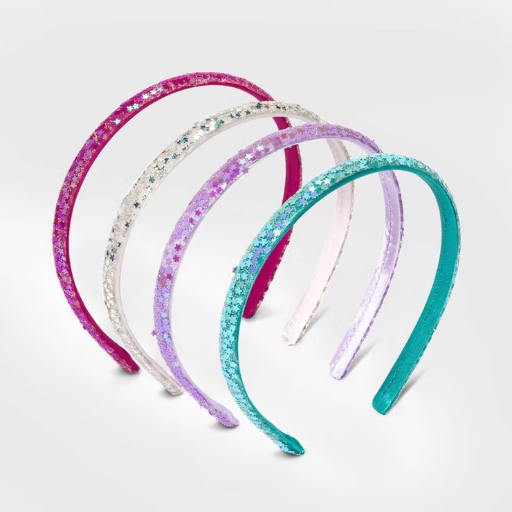 Girls' 4pk Glitter Headband - Cat & Jack™ | Target