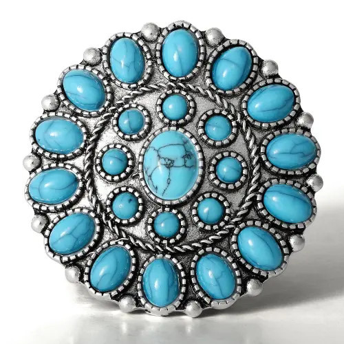 Jessica Simpson Turquoise Stone Ring in Silver, Turquoise at Nordstrom | Nordstrom