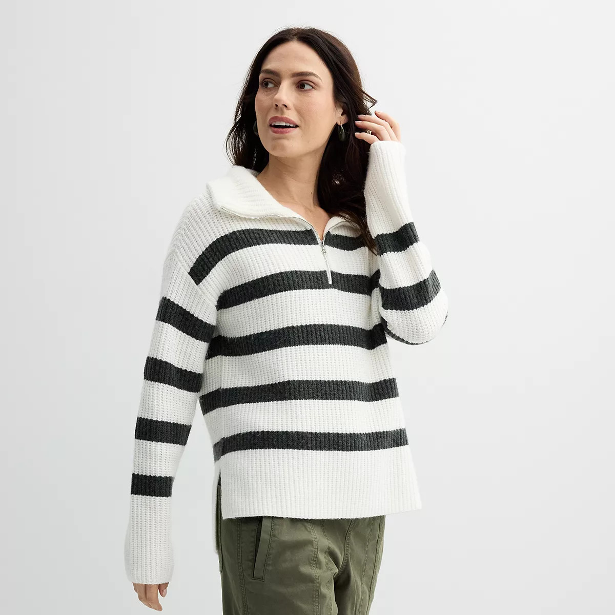 Women's Sonoma Goods For Life® Quarter Zip Tunic Sweater | Kohl's