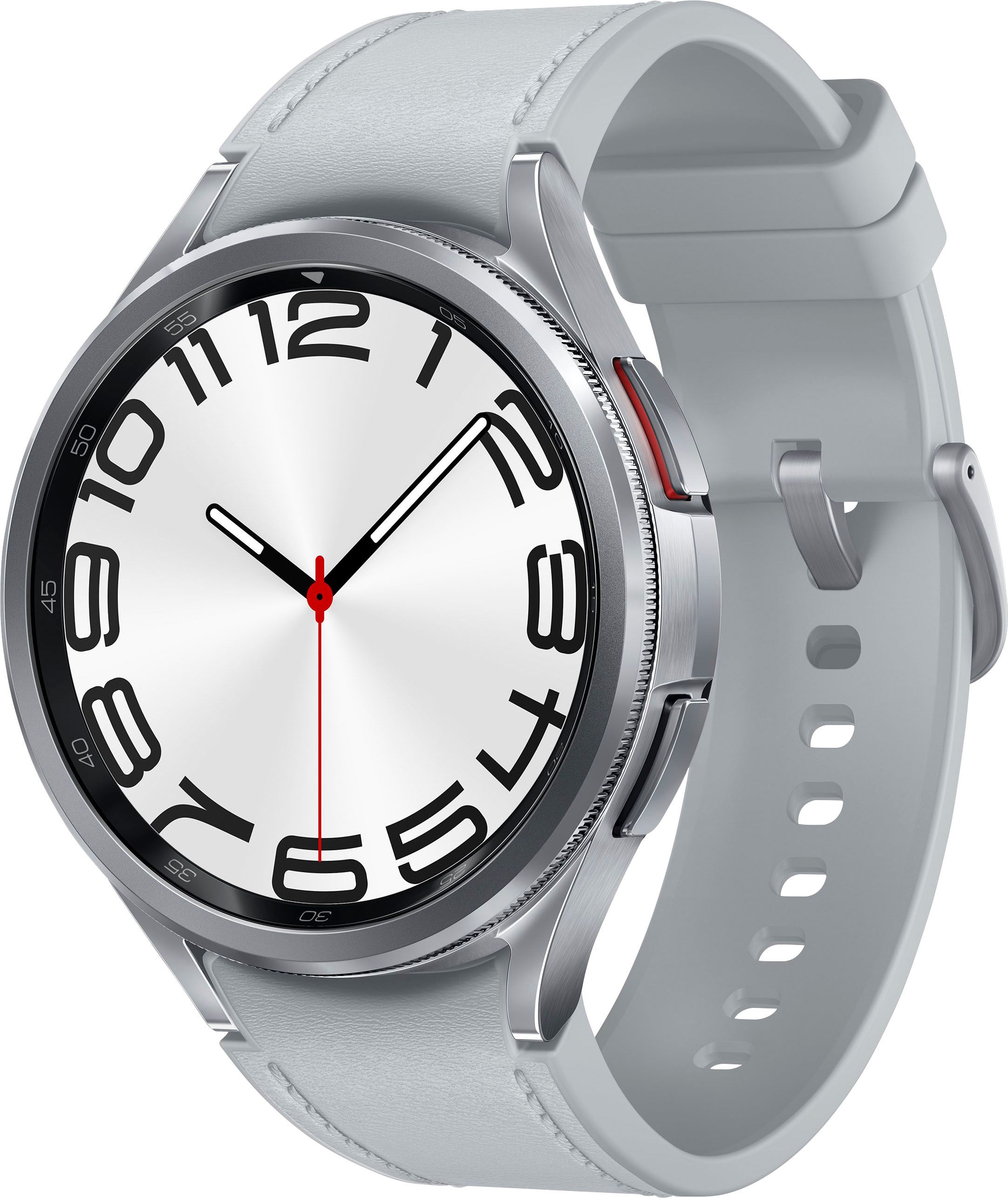 Samsung Galaxy Watch6 Classic Stainless Steel Smartwatch 47mm LTE Silver SM-R965UZSAXAA - Best Bu... | Best Buy U.S.