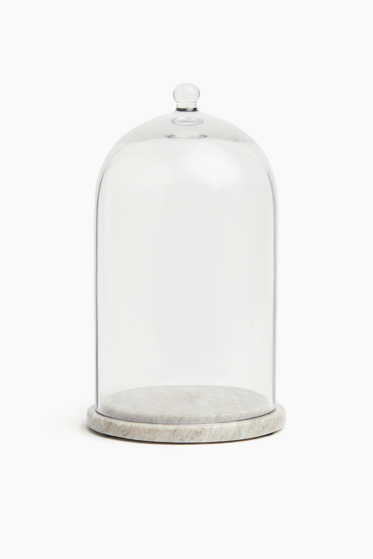 H & M - Marble Tray with Glass Cloche - Beige | H&M (US + CA)