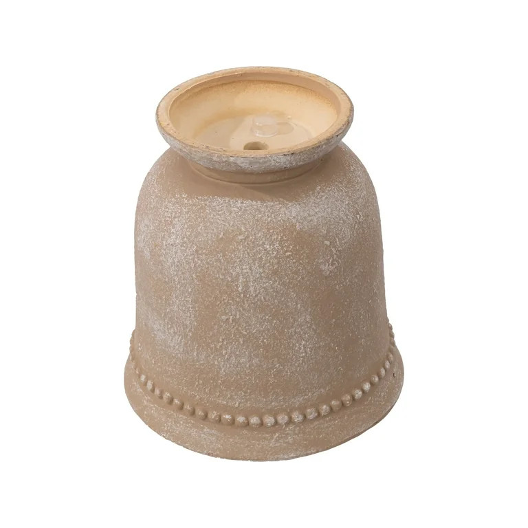 My Texas House Brown Ceramic Urn Planter Pot with Elegant Dot Pattern, 8 inch | Walmart (US)