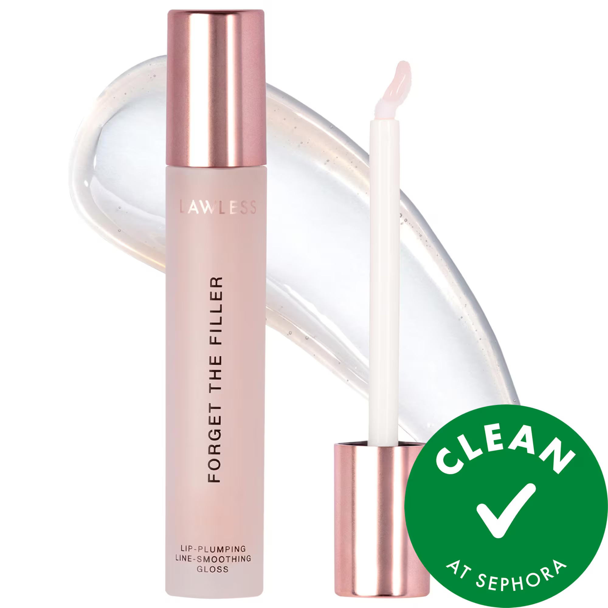 LAWLESS Jumbo Queen Sized Forget The Filler Lip Plumper Line Smoothing Gloss Rosy Outlook 0.19 oz / 5.6 ml | Sephora (US)