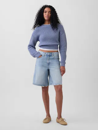 11" Mid Rise Longline Denim Shorts | Gap (CA)