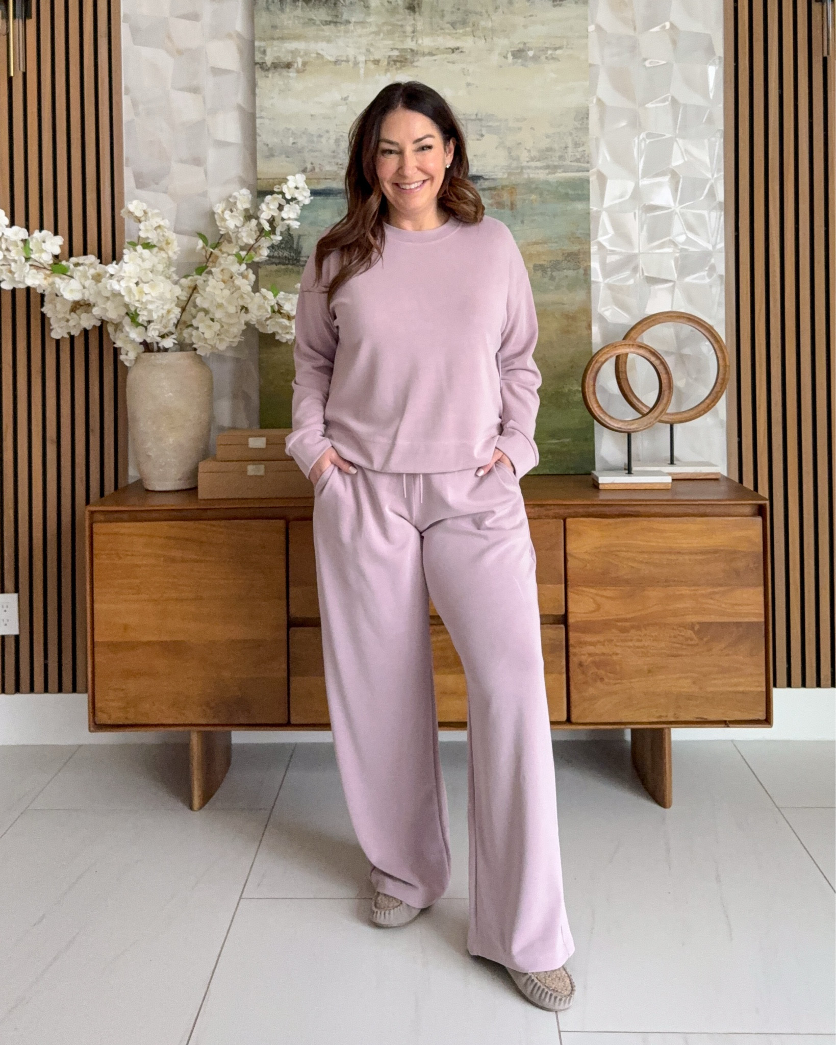 Favorite Athleta Seasoft Crew Sweatshirt and Pants Lounge Outfit | Wearing L in both 

 

#LTKSeasonal #LTKOver40 #LTKMidsize