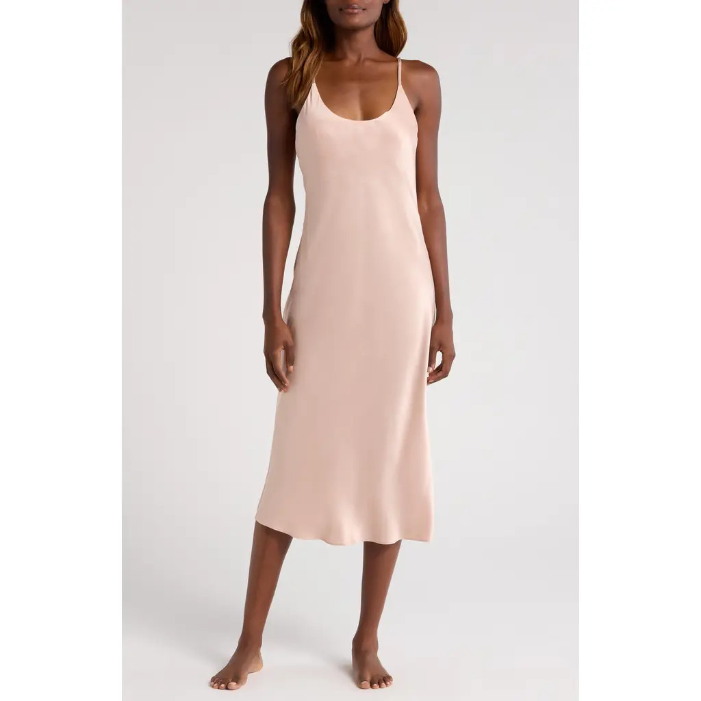 Lunya Washable Silk Slipdress Nightgown in Delicate Pink at Nordstrom, Size Small | Nordstrom