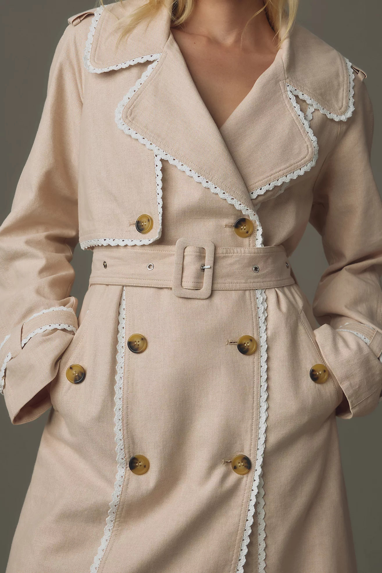 Avec Les Filles Ric Rac Trench Coat | Anthropologie (US)