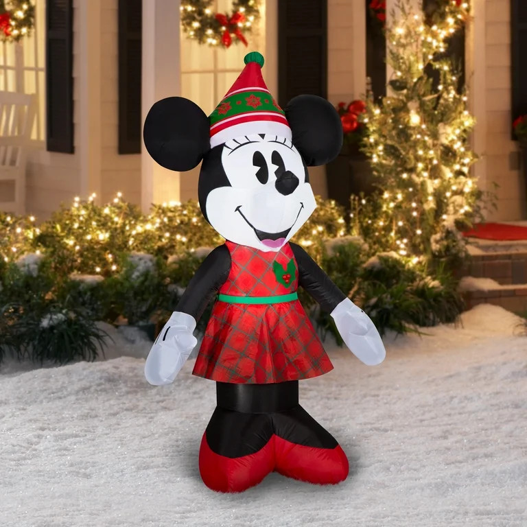 Airblown Inflatables 5 Foot Nordic Winter Christmas Minnie Mouse | Walmart (US)