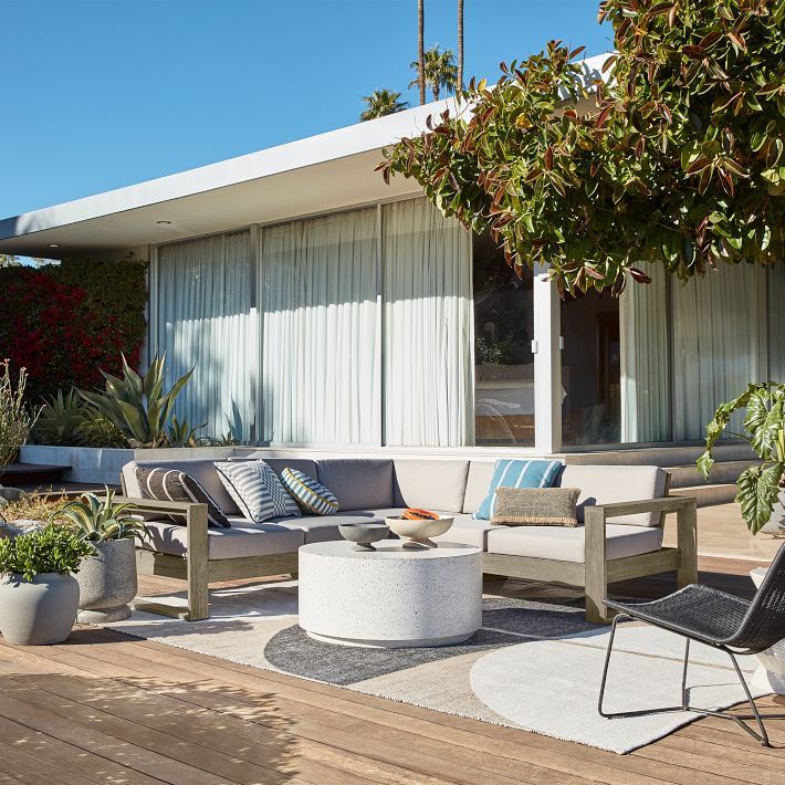 Portside Outdoor 3-Piece L-Shaped Sectional (97") | West Elm (US)