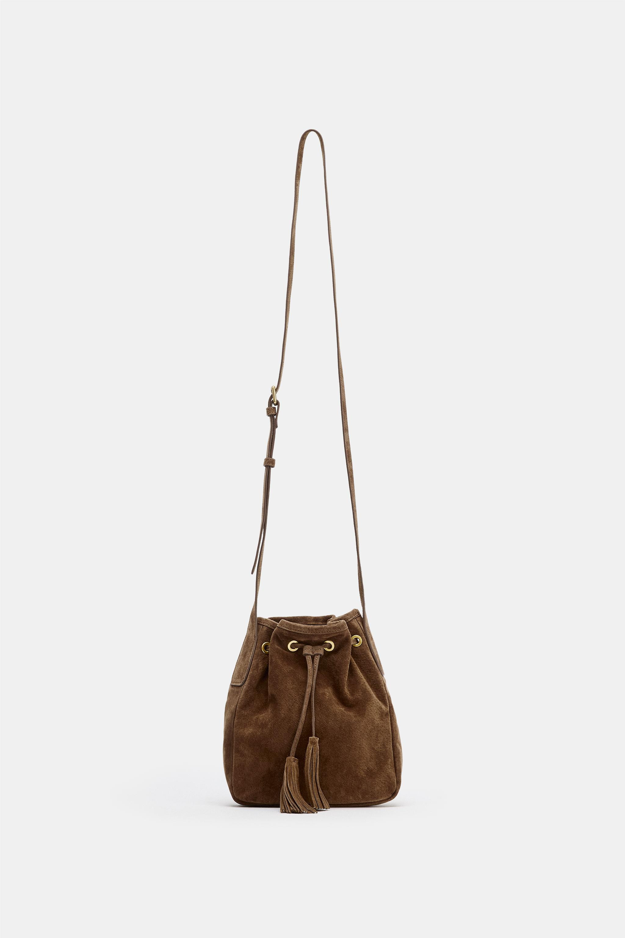 MINI GATHERED LEATHER CROSSBODY BAG | Zara UK