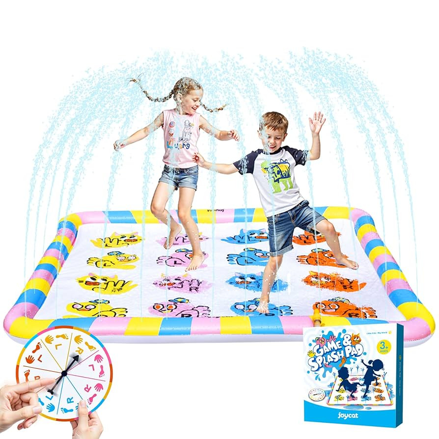 JOYCAT Splash Pad for Kids Ages 4-8, Durable 67" Non-Slip Splash Pads for 8-12 Years Old & Dog, S... | Amazon (US)