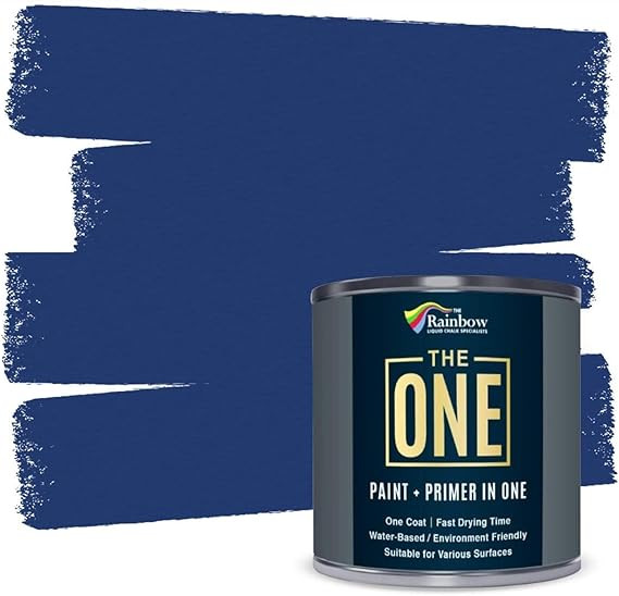THE ONE All-In-One Paint & Primer - Blue Matte, 8.5 Fl Oz/250ml Sample | 1 Coat Formula | Easy In... | Amazon (US)