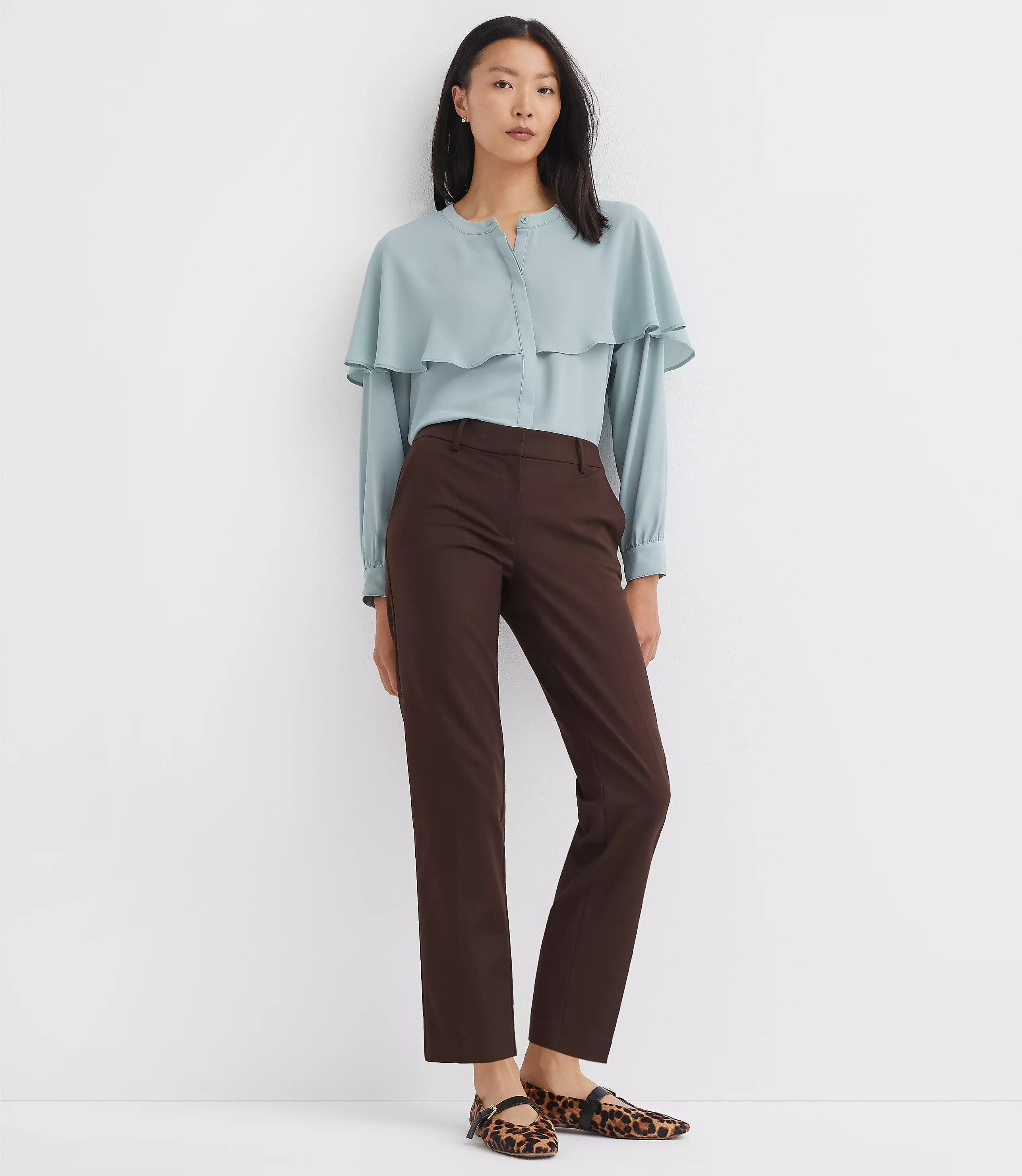 Riviera Slim Pants in Doubleweave | LOFT