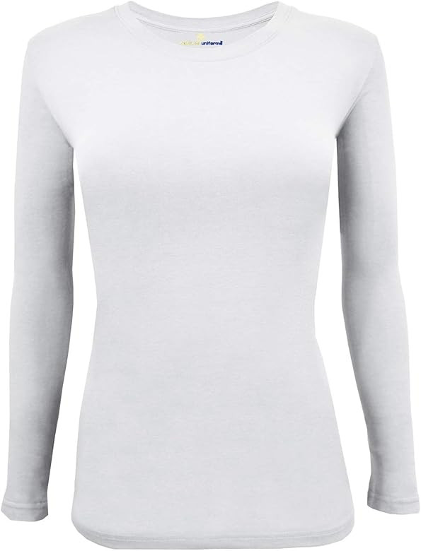 Natural Uniforms Women's Under Scrub Tee Crew Neck Long Sleeve T-Shirt | Amazon (US)