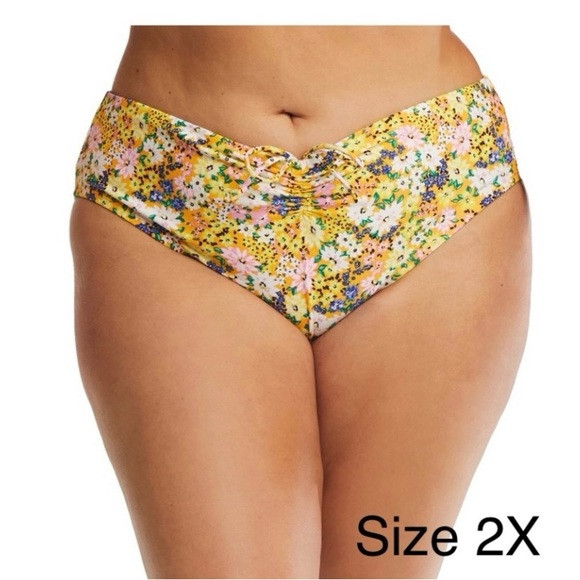 Time and Tru Floral Printed Cinched Mid-rise Bikini Swim Bottom Size
2X (20W-22) | Poshmark