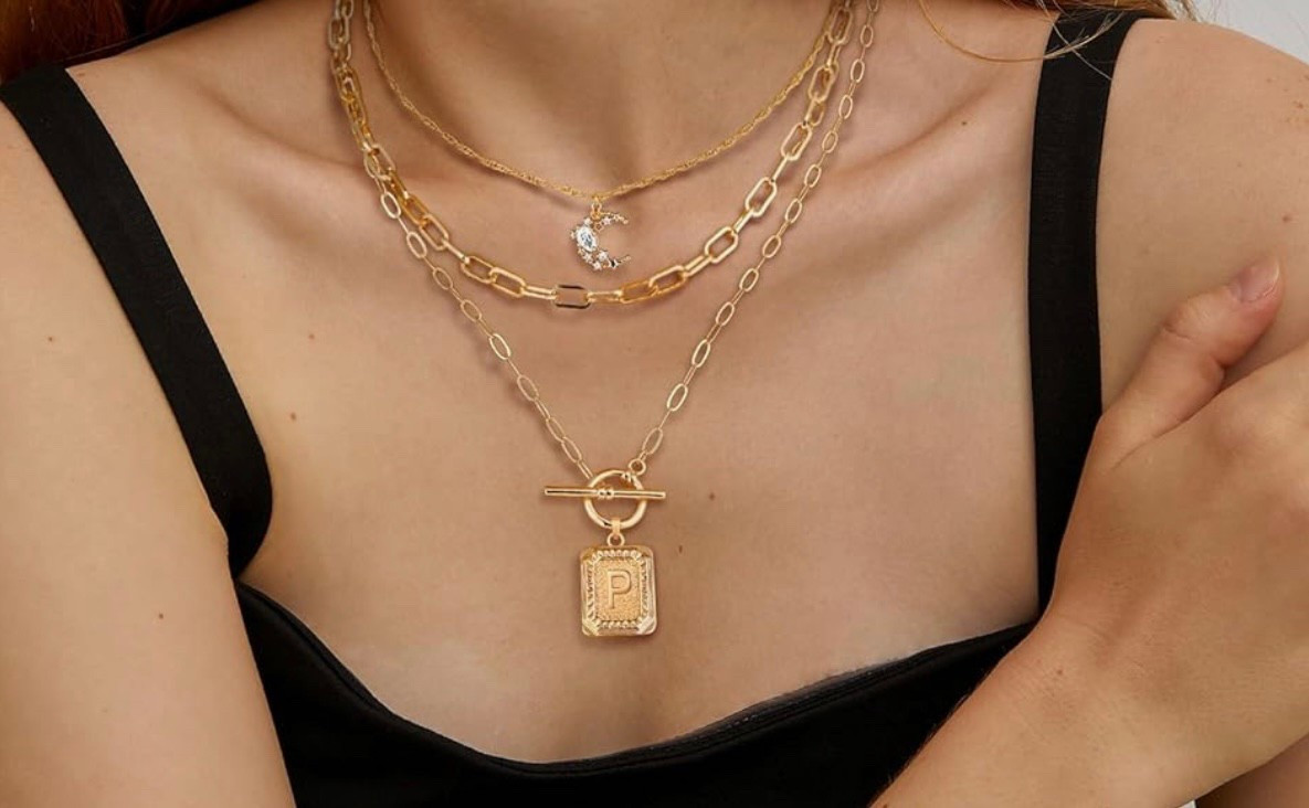  Layered Initial Necklaces for my 14 year old for her birthday. She loved mine so much she wanted her own. Trendy, 14K Gold Plated Simple Moon Choker Square Letter Pendant Necklace, Paperclip Chain Necklace, Gold Necklaces Jewelry Gifts

#LTKKids