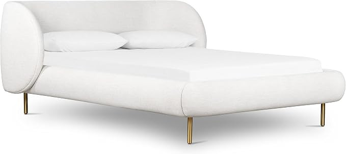 POLY & BARK Luton Queen Size Bed, (U.S. Standard), Twill Wheat | Amazon (US)