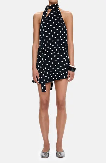 Enya Backless Polka Dot Minidress | Nordstrom