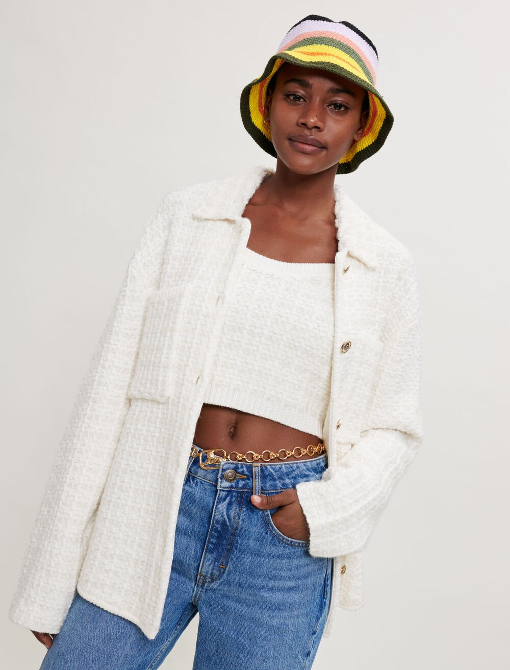 Tweed overshirt | Maje US