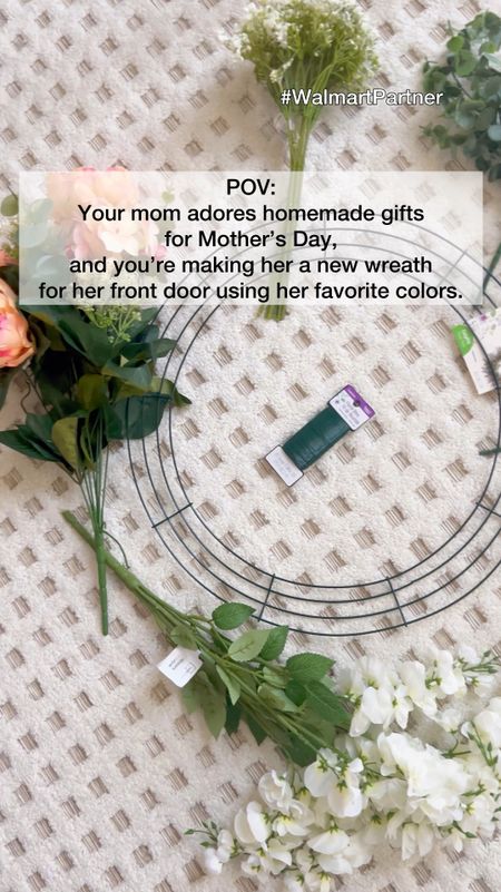 Mother’s Day is almost here, and if you’re looking for a thoughtful gift idea for mom, @Walmart got you! Walmart Arts and Crafts Home has everything you need to make something special, and thoughtful for mom for Mother’s Day! My mom loves my seasonal door wreaths, so I decided to make her one for spring and summer using her favorite colors! #WalmartPartner #WalmartHome #Walmart 
Head over to my story and LTK to shop everything I used to make this beautiful decorative wreath for mom! 🌸🌺🌼 

#LTKGiftGuide #LTKSeasonal #LTKhome