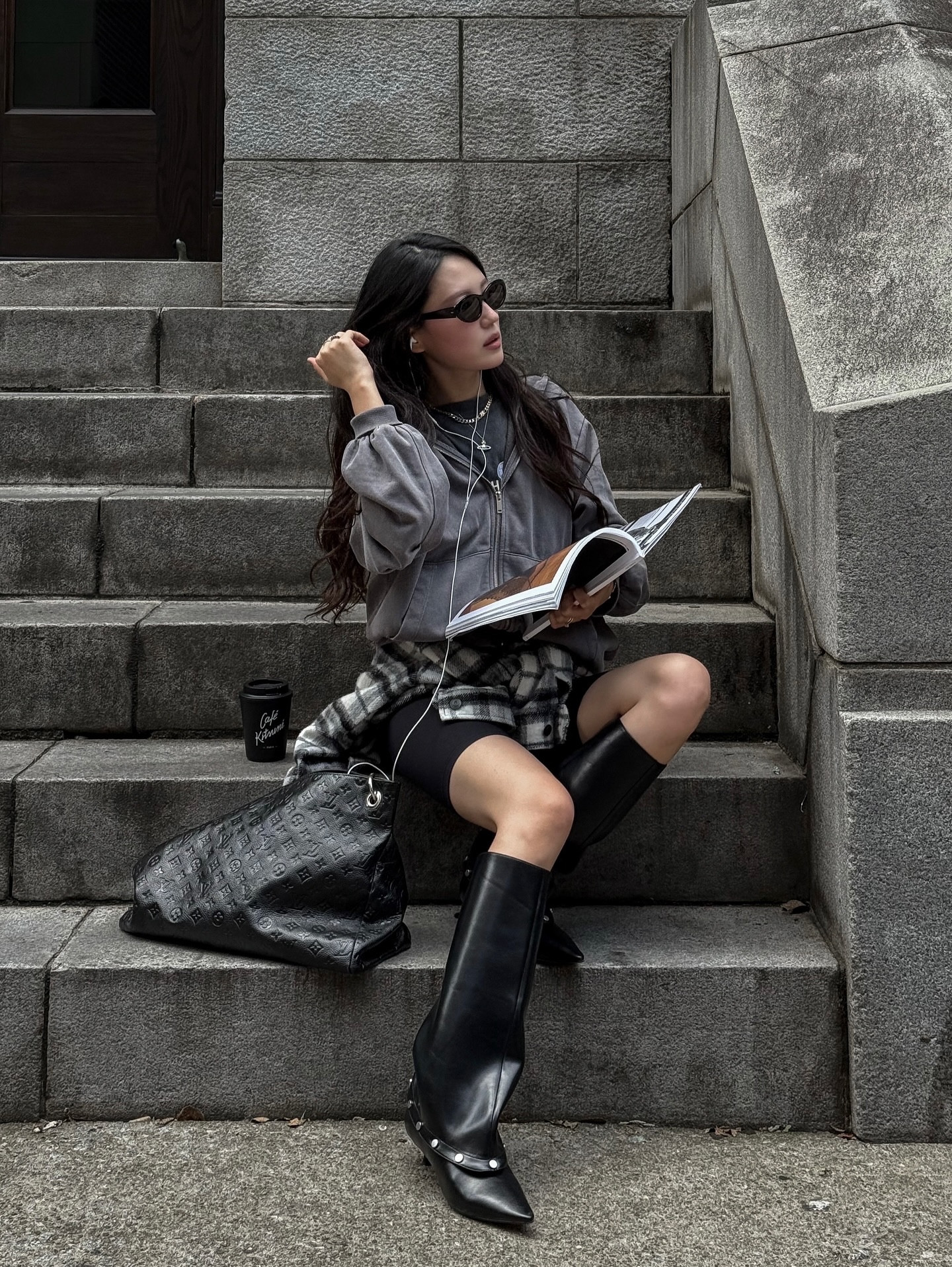 Wandering wild with @charleskeithofficial 🖤

Wearing:
• Gael Studded Convertible Kitten-Heel Knee-High Boots - Black
• Victoria Belted Trapeze Tote Bag - Distressed Coffee

#CharlesKeithFW25 #ImWithCharlesKeith
.
.
.
American influencer | aesthetic fall outfit | NYC street style | fall style | fall fashion | boots outfit | leather coat outfit | outfit of the day | Pinterest aesthetics | outfit inspo | Pinterest inspired outfit | minimal chic | effortless outfit | Chic street style | street style | NYC style | outfit inspiration | fall aesthetic | neutral outfit | city girl style | trendy layers | NYC influencer | cool girl aesthetic | atlanta influencer | elevated basics | blazer outfit | moody aesthetics | minimal style | minimal street style | effortless chic | effortlessly chic | classy street style | New Yorker style | Parisian vibe | Parisian style | Parisian chic | outfit du jour | look du jour