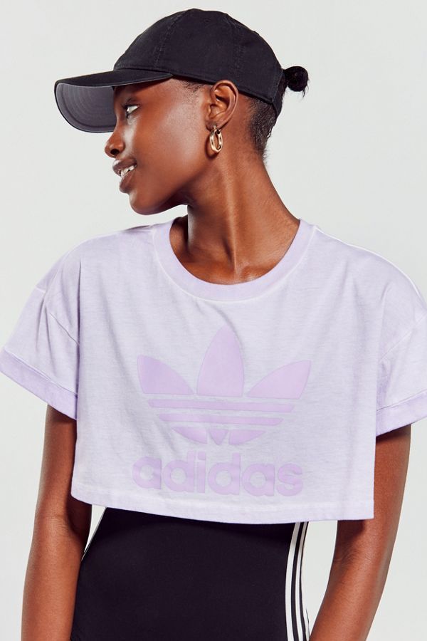 adidas Tie-Dye Trefoil Cropped Tee | Urban Outfitters (US and RoW)