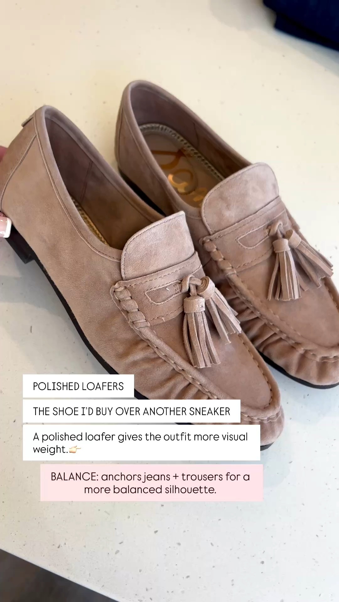 ✨Tap the bell, save and ❤️ start here over 40 fashion, midlife style, midsize fashion and luxury looks for less.  

These are the most comfortable
Pair of loafers I have ever purchased!

POLISHED LOAFERS

THE SHOE I’D BUY OVER ANOTHER SNEAKER

A polished loafer gives the outfit more visual weight.

BALANCE: anchors jeans + trousers for a more balanced silhouette.

👑 Helping you look good, feel good.-Lindsey Denver   Check back daily for belly-friendly style, confidence, and Outfit Physics™.

#LTKOver40 #LTKMidsize #LTKWorkwear