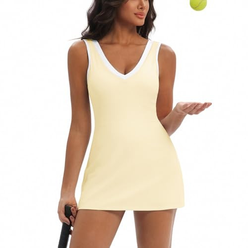Topcloset Tennis Dress for Women with Shorts Athletic Golf Active Workout Dress with Pockets Easy... | Amazon (US)