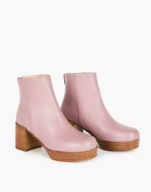 Intentionally Blank Leather Speed Platform Boots | Madewell